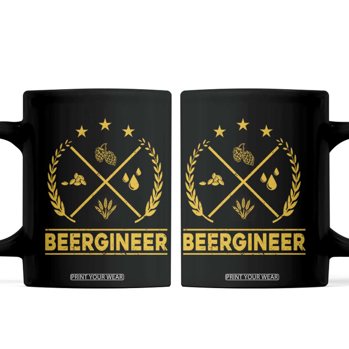 Funny Beergineer Coffee Mug Homebrew Craft Beer Drinking Lover TS11 Black Print Your Wear