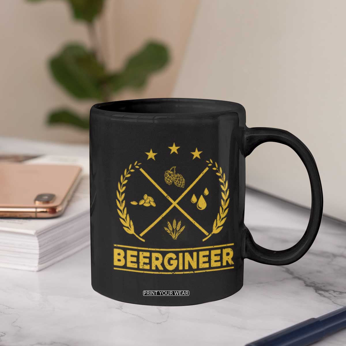 Funny Beergineer Coffee Mug Homebrew Craft Beer Drinking Lover TS11 Print Your Wear