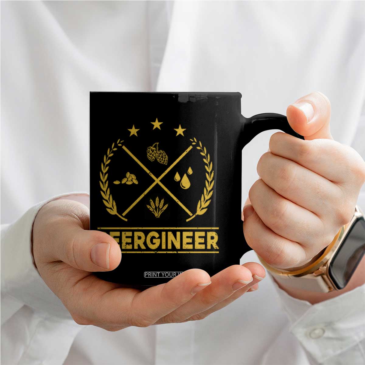 Funny Beergineer Coffee Mug Homebrew Craft Beer Drinking Lover TS11 Print Your Wear