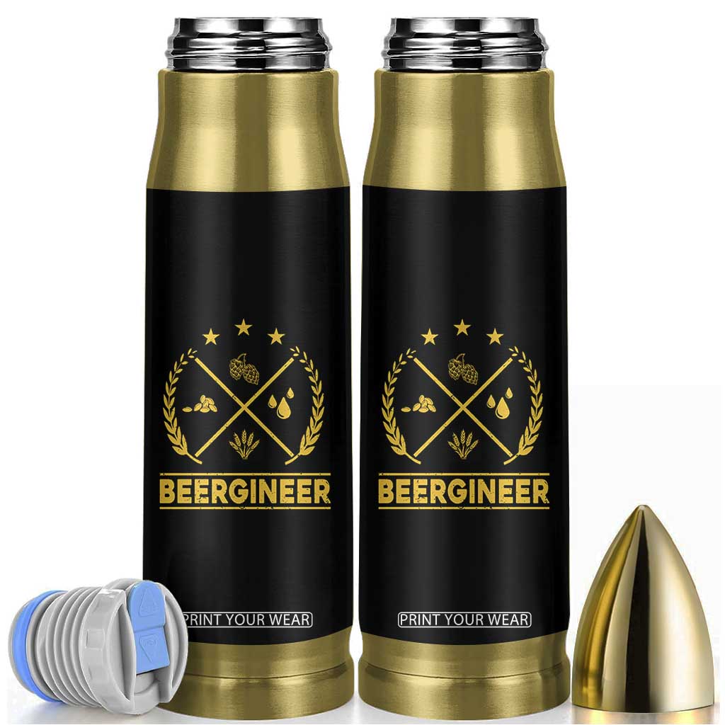Funny Beergineer Bullet Tumbler Homebrew Craft Beer Drinking Lover TS11 Black Print Your Wear