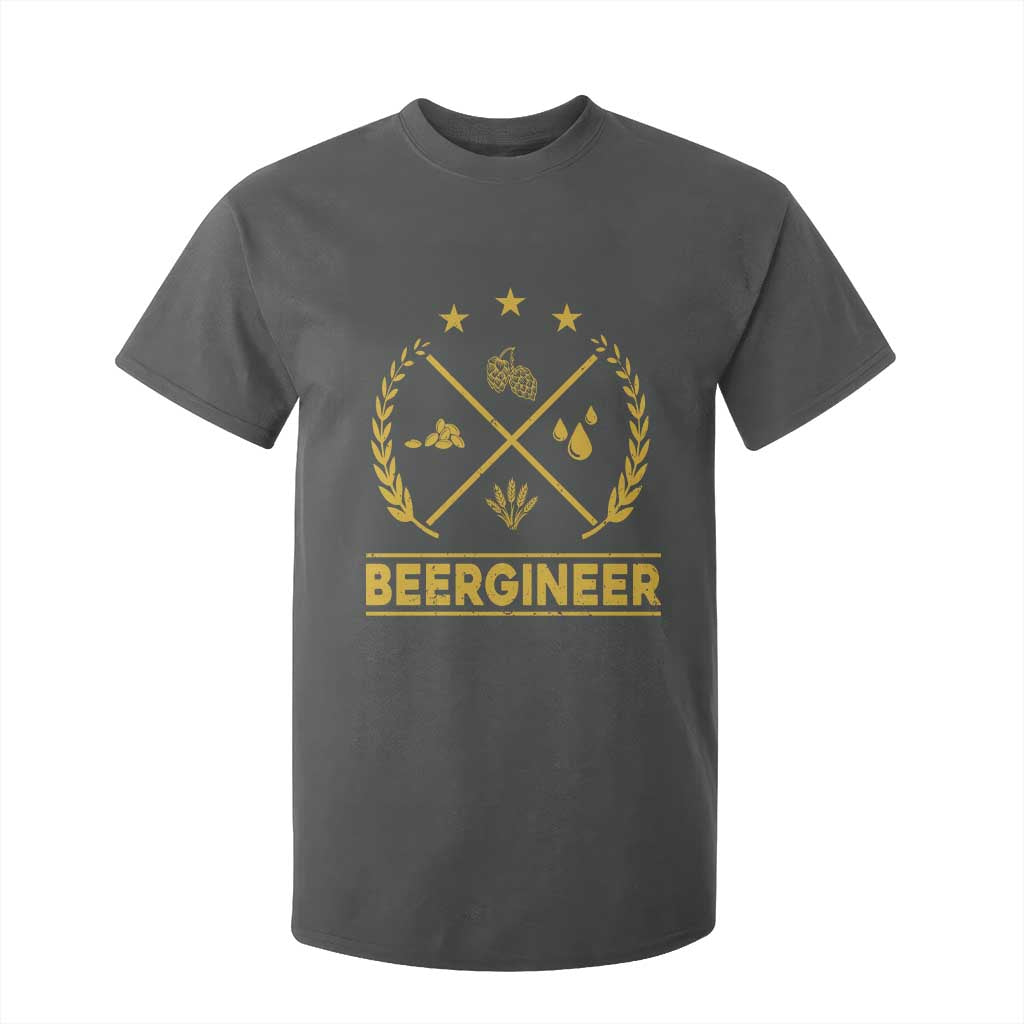 Funny Beergineer T Shirt For Kid Homebrew Craft Beer Drinking Lover TS11 Dark Heather Print Your Wear