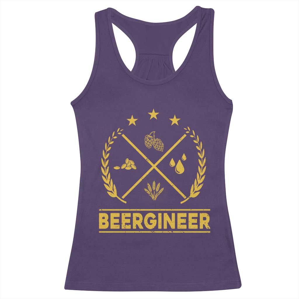 Funny Beergineer Racerback Tank Top Homebrew Craft Beer Drinking Lover TS11 Purple Print Your Wear