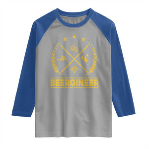 Funny Beergineer Raglan Shirt Homebrew Craft Beer Drinking Lover TS11 Sport Gray Royal Print Your Wear