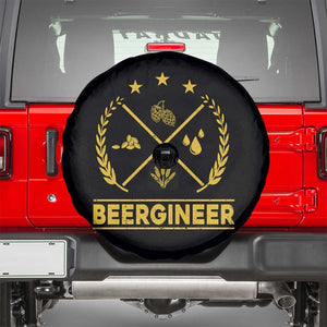 Funny Beergineer Spare Tire Cover Homebrew Craft Beer Drinking Lover TS11 Black Print Your Wear