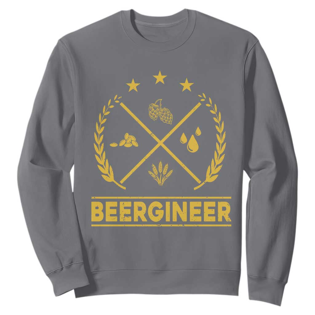 Funny Beergineer Sweatshirt Homebrew Craft Beer Drinking Lover TS11 Charcoal Print Your Wear