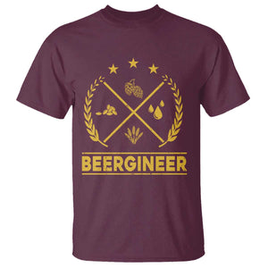 Funny Beergineer T Shirt Homebrew Craft Beer Drinking Lover TS11 Maroon Print Your Wear