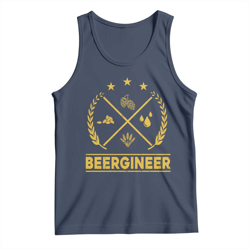 Funny Beergineer Tank Top Homebrew Craft Beer Drinking Lover TS11 Navy Print Your Wear