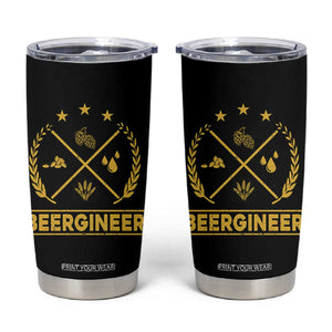 Funny Beergineer Tumbler Cup Homebrew Craft Beer Drinking Lover TS11 Black Print Your Wear