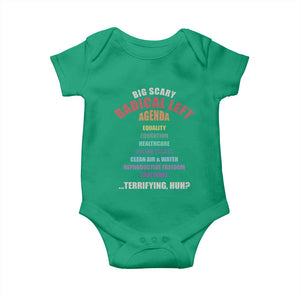 Big Scary Radical Left Agenda Baby Onesie Funny Social Justice Activist