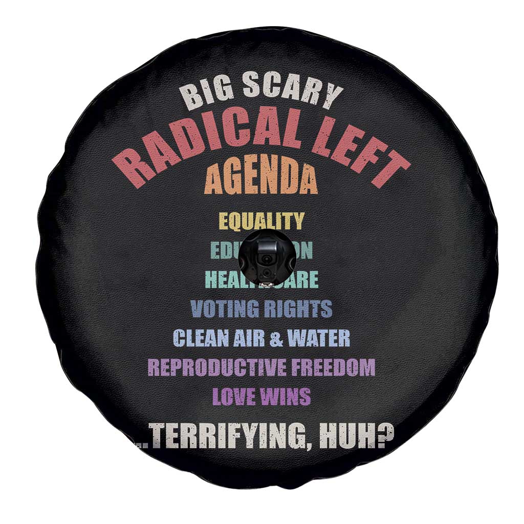 Big Scary Radical Left Agenda Spare Tire Cover Funny Social Justice Activist