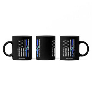 Police Suicide Prevention Awareness American Flag Ribbon Support Coffee Mug