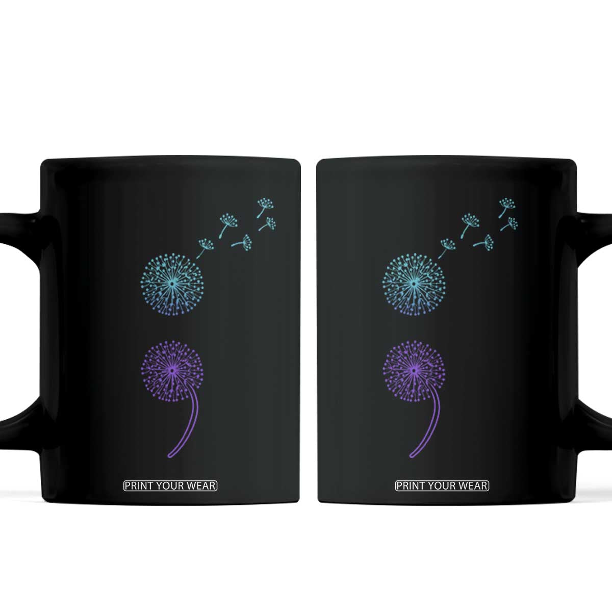 Semicolon Suicide Prevention Awareness Dandelion Graphic Coffee Mug