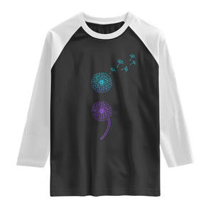 Semicolon Suicide Prevention Awareness Dandelion Graphic Raglan Shirt