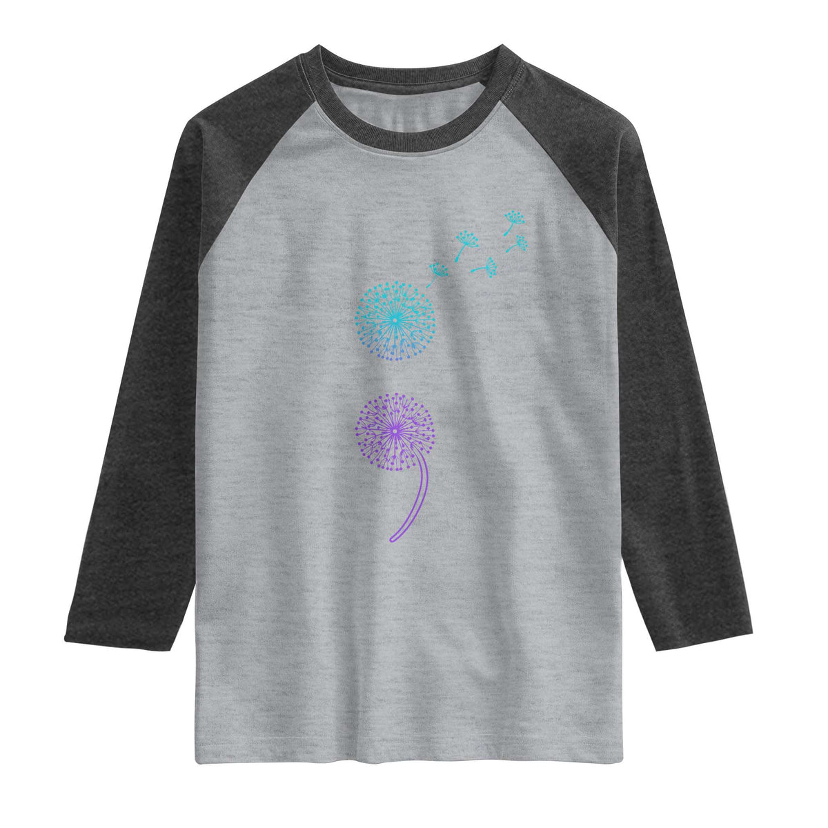 Semicolon Suicide Prevention Awareness Dandelion Graphic Raglan Shirt