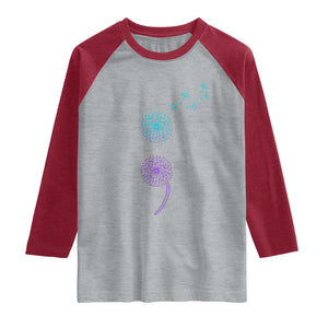 Semicolon Suicide Prevention Awareness Dandelion Graphic Raglan Shirt