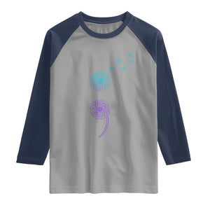Semicolon Suicide Prevention Awareness Dandelion Graphic Raglan Shirt