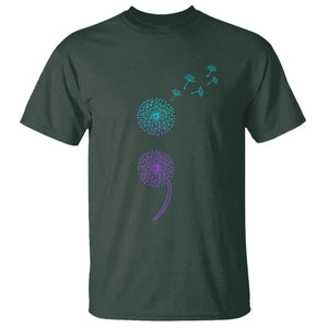 Semicolon Suicide Prevention Awareness Dandelion Graphic T Shirt