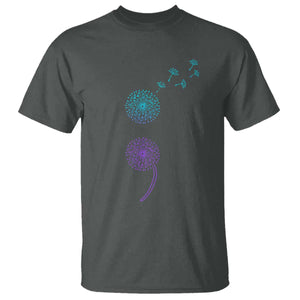 Semicolon Suicide Prevention Awareness Dandelion Graphic T Shirt