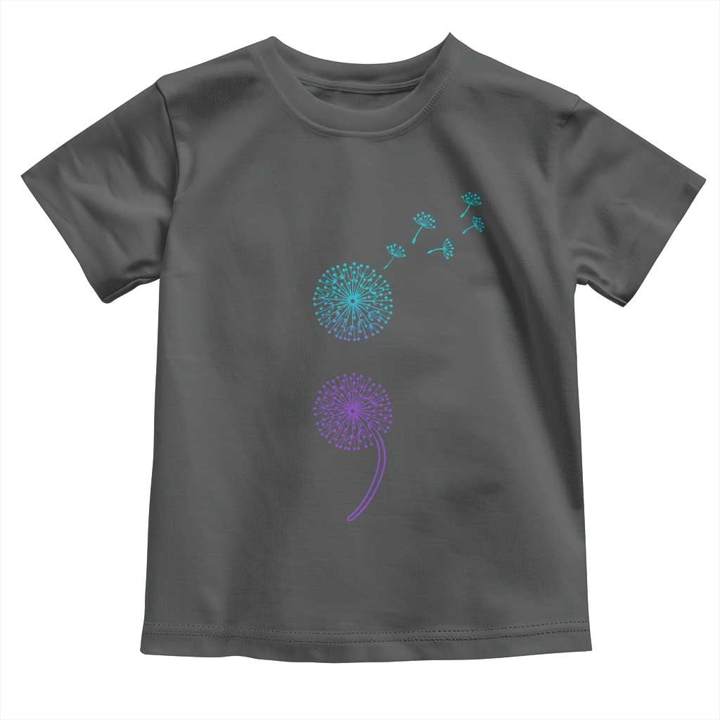 Semicolon Suicide Prevention Awareness Dandelion Graphic Toddler T Shirt