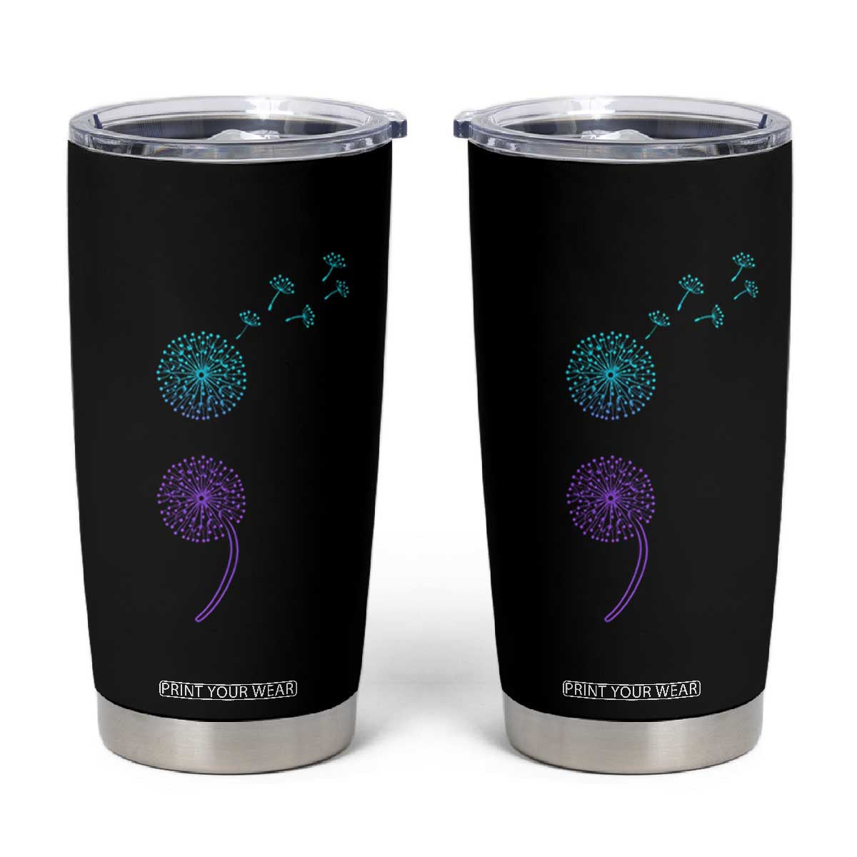 Semicolon Suicide Prevention Awareness Dandelion Graphic Tumbler Cup
