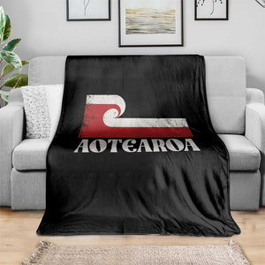 Aotearoa New Zealand Vintage Maori Flag Tino Rangatiratanga Throw Blanket