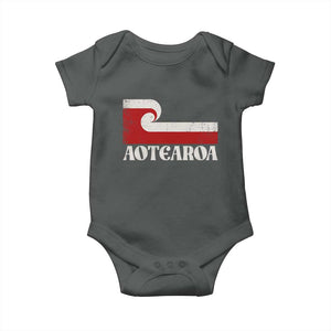 Aotearoa New Zealand Vintage Maori Flag Tino Rangatiratanga Baby Onesie