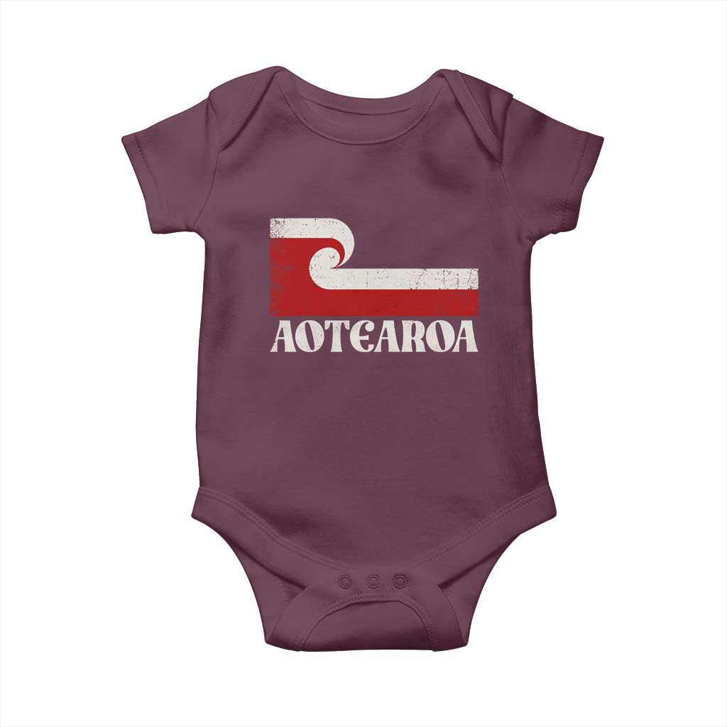 Aotearoa New Zealand Vintage Maori Flag Tino Rangatiratanga Baby Onesie