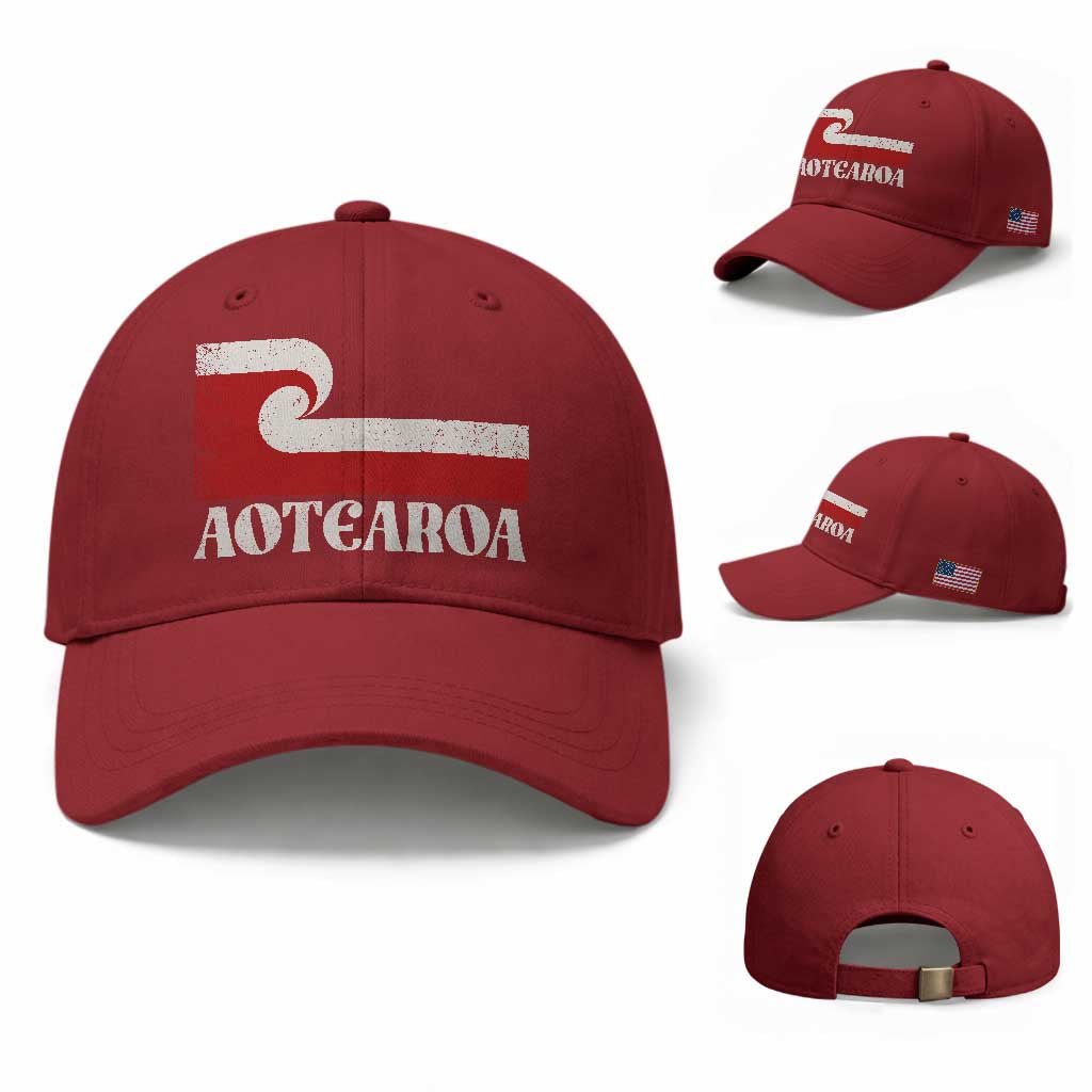 Aotearoa New Zealand Vintage Maori Flag Tino Rangatiratanga Baseball Cap