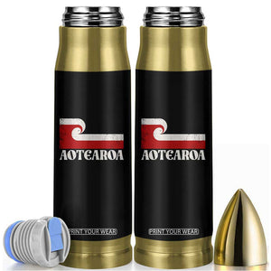 Aotearoa New Zealand Vintage Maori Flag Tino Rangatiratanga Bullet Tumbler TS11 Black Print Your Wear