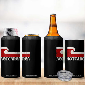 Aotearoa New Zealand Vintage Maori Flag Tino Rangatiratanga 4 in 1 Can Cooler Tumbler TS11 Print Your Wear
