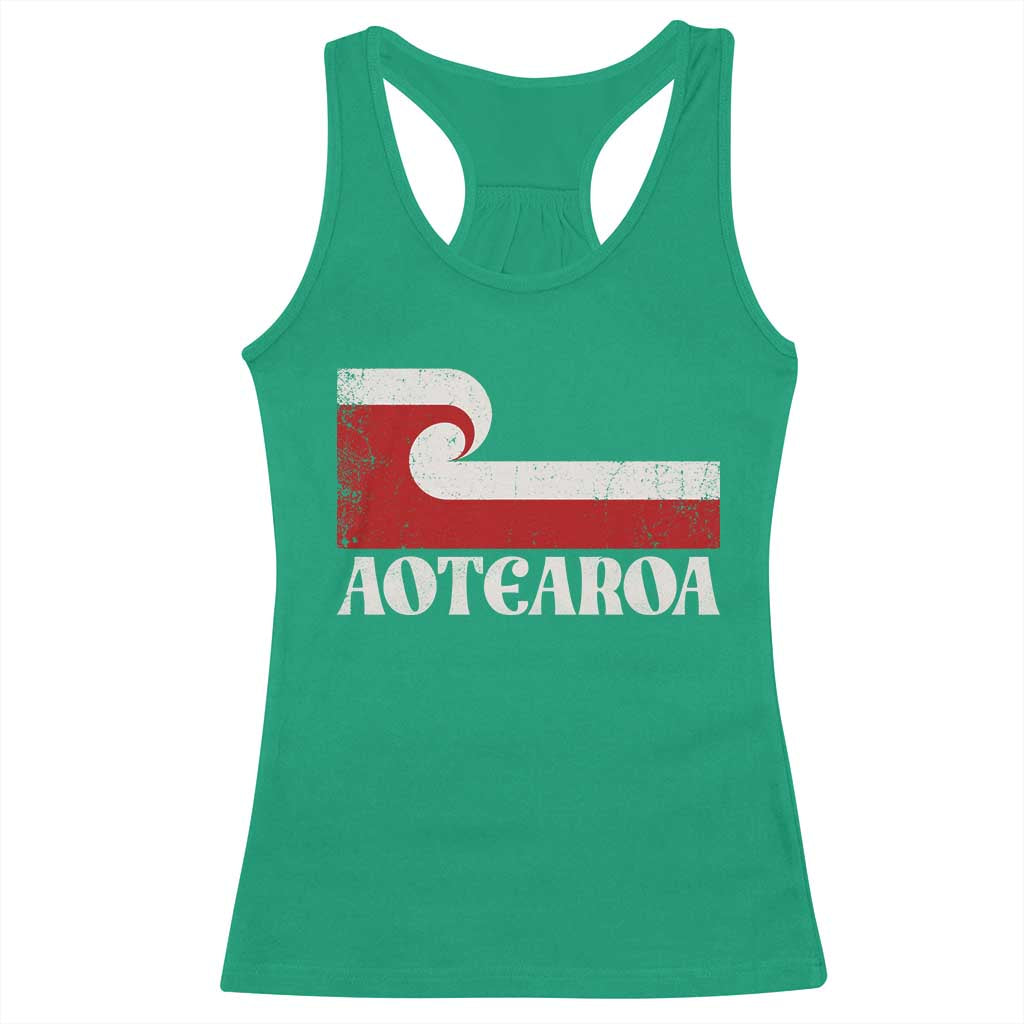 Aotearoa New Zealand Vintage Maori Flag Tino Rangatiratanga Racerback Tank Top