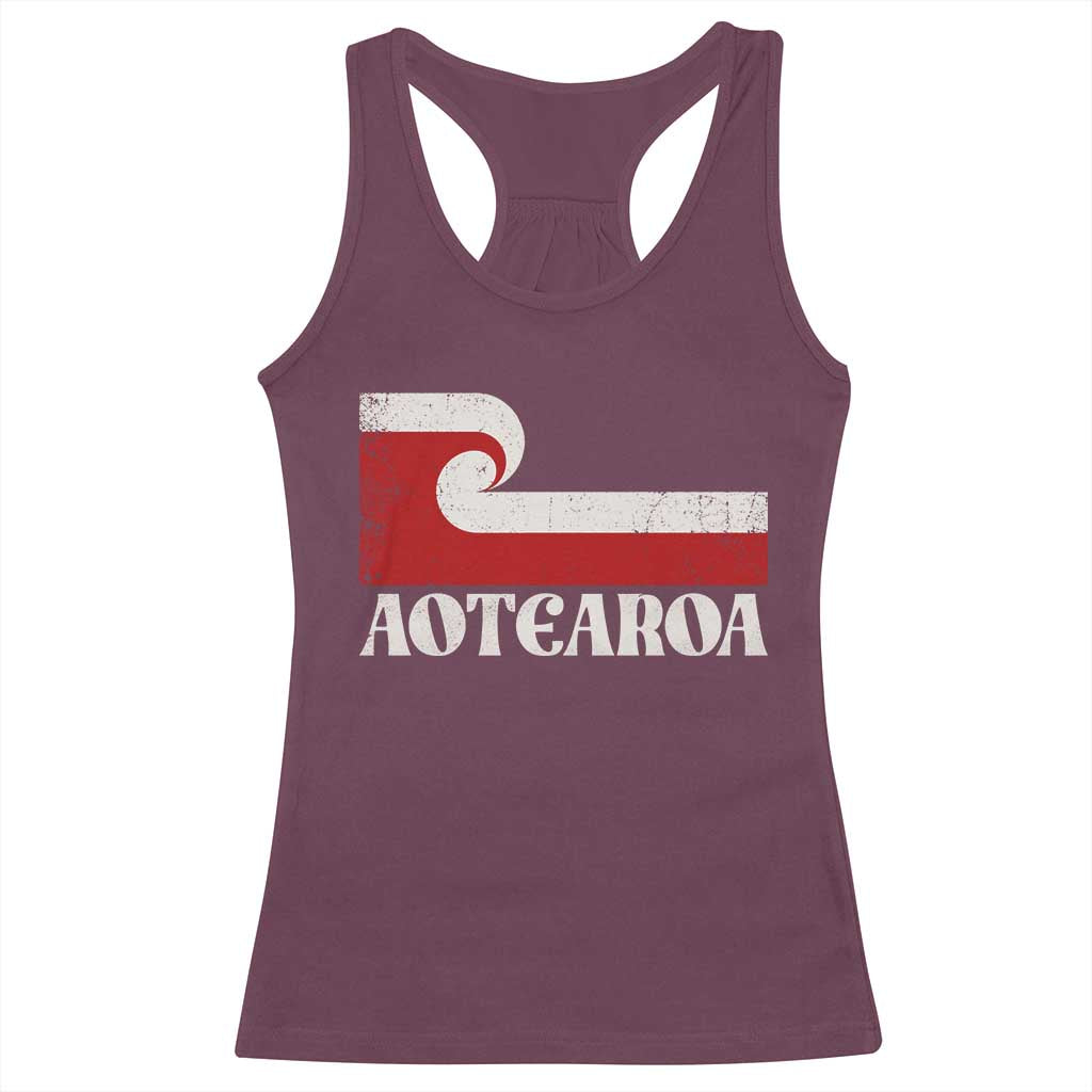 Aotearoa New Zealand Vintage Maori Flag Tino Rangatiratanga Racerback Tank Top