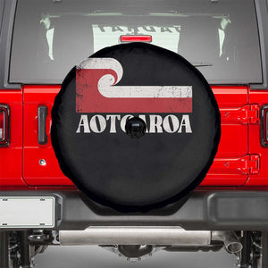 Aotearoa New Zealand Vintage Maori Flag Tino Rangatiratanga Spare Tire Cover TS11 Black Print Your Wear