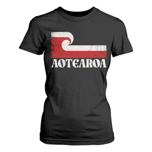 Aotearoa New Zealand Vintage Maori Flag Tino Rangatiratanga T Shirt For Women