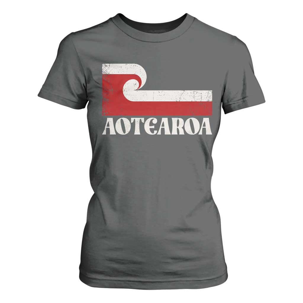 Aotearoa New Zealand Vintage Maori Flag Tino Rangatiratanga T Shirt For Women