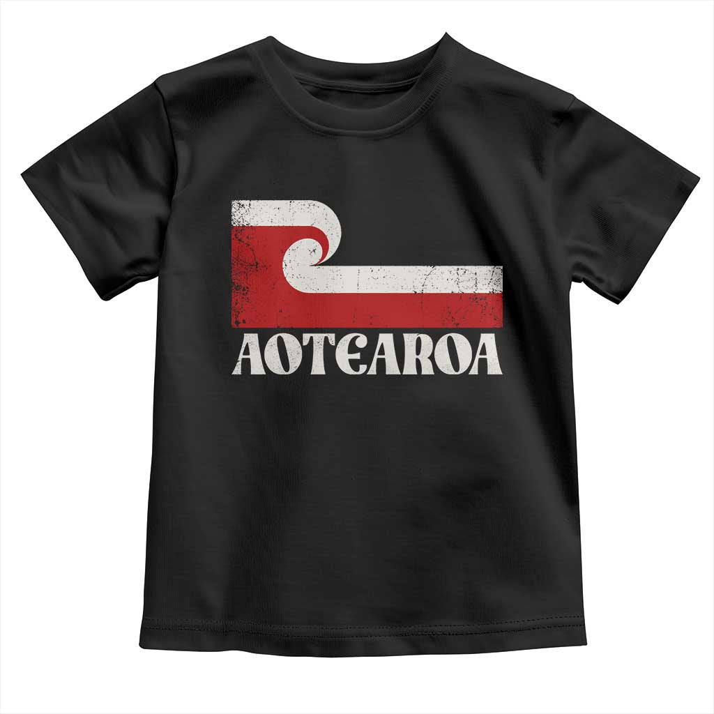 Aotearoa New Zealand Vintage Maori Flag Tino Rangatiratanga Toddler T Shirt