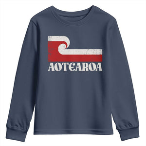 Aotearoa New Zealand Vintage Maori Flag Tino Rangatiratanga Youth Sweatshirt