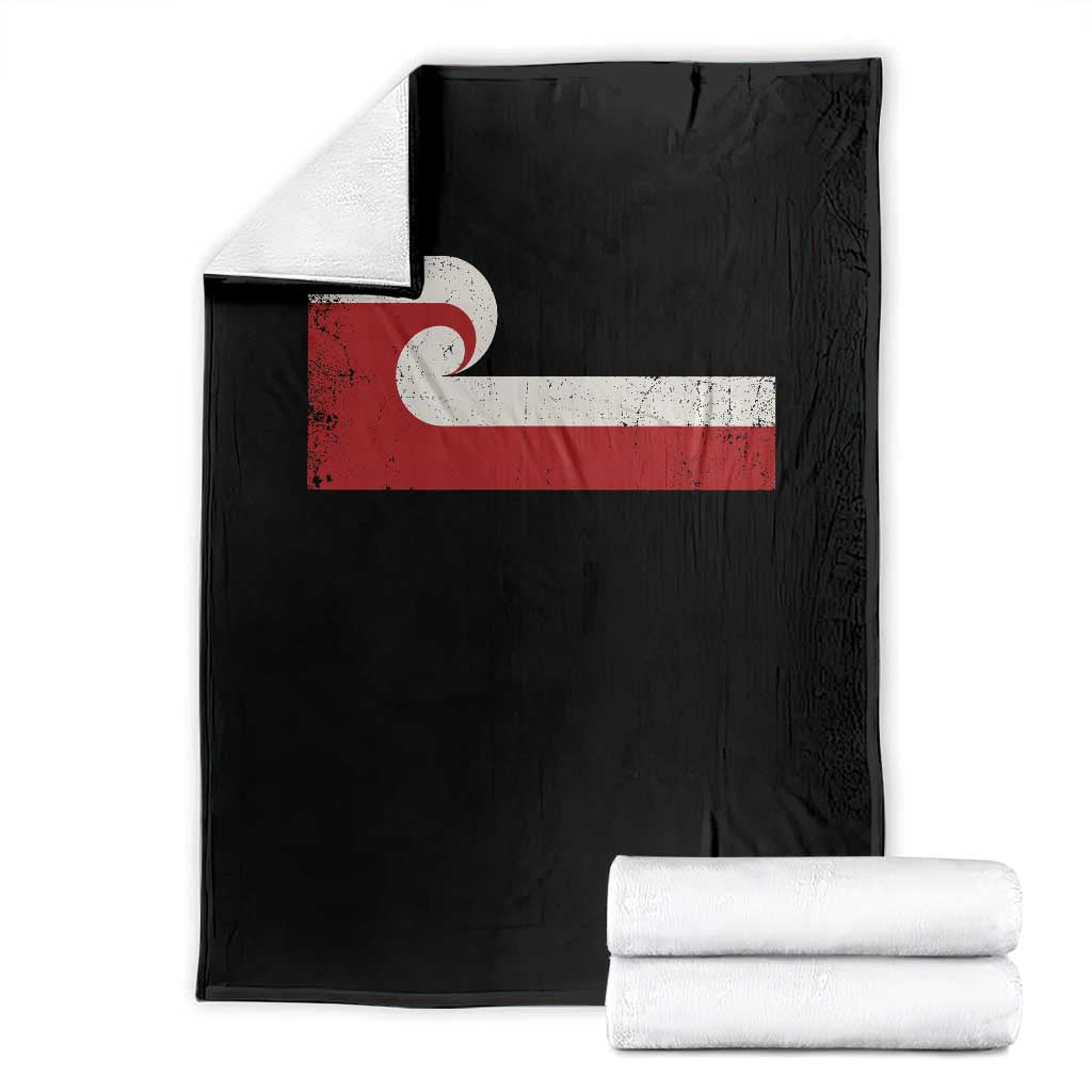Maori Flag Tino Rangatiratanga Throw Blanket Polynesian Heritage New Zealand Pride TS11 Black Print Your Wear