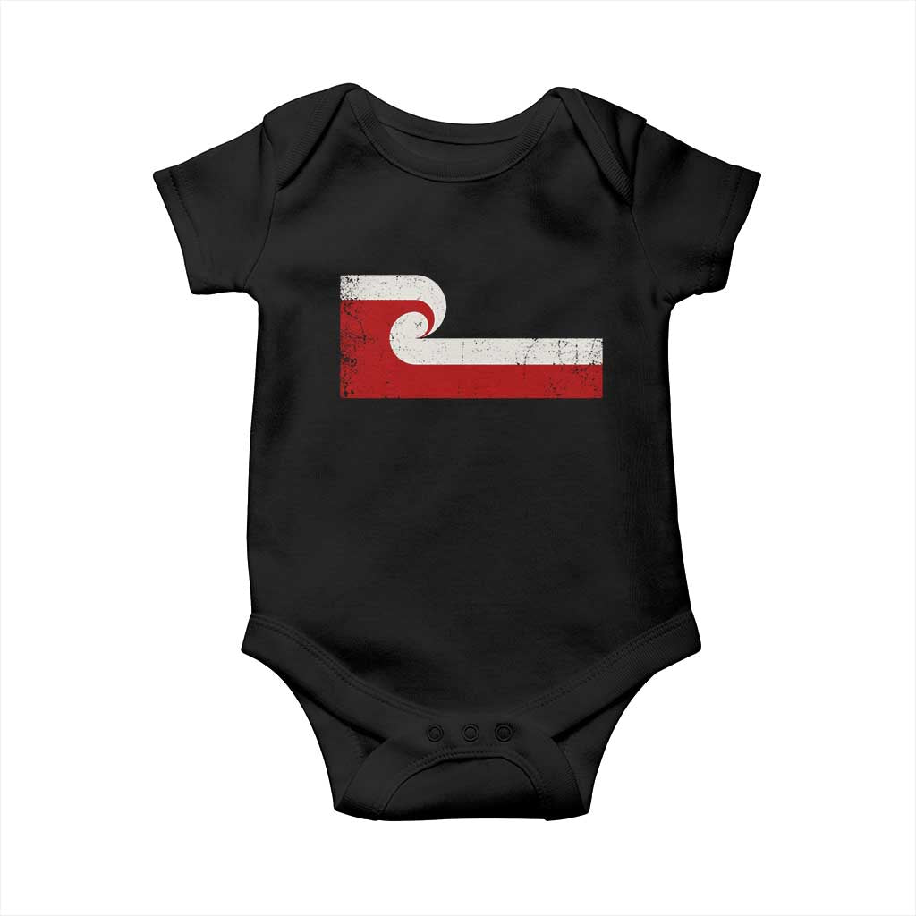 Maori Flag Tino Rangatiratanga Baby Onesie Polynesian Heritage New Zealand Pride TS11 Black Print Your Wear