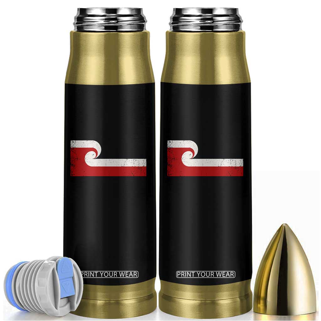 Maori Flag Tino Rangatiratanga Bullet Tumbler Polynesian Heritage New Zealand Pride TS11 Black Print Your Wear