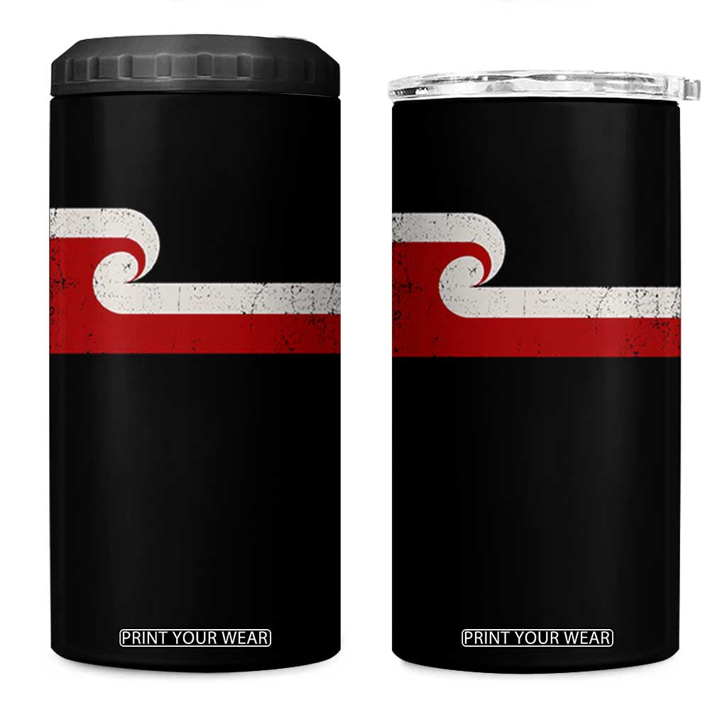 Maori Flag Tino Rangatiratanga 4 in 1 Can Cooler Tumbler Polynesian Heritage New Zealand Pride TS11 One Size: 16 oz Black Print Your Wear