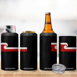 Maori Flag Tino Rangatiratanga 4 in 1 Can Cooler Tumbler Polynesian Heritage New Zealand Pride TS11 Print Your Wear