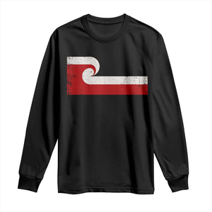 Maori Flag Tino Rangatiratanga Long Sleeve Shirt Polynesian Heritage New Zealand Pride