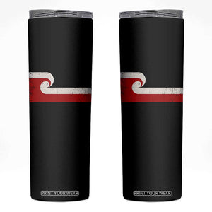Maori Flag Tino Rangatiratanga Skinny Tumbler Polynesian Heritage New Zealand Pride TS11 Black Print Your Wear