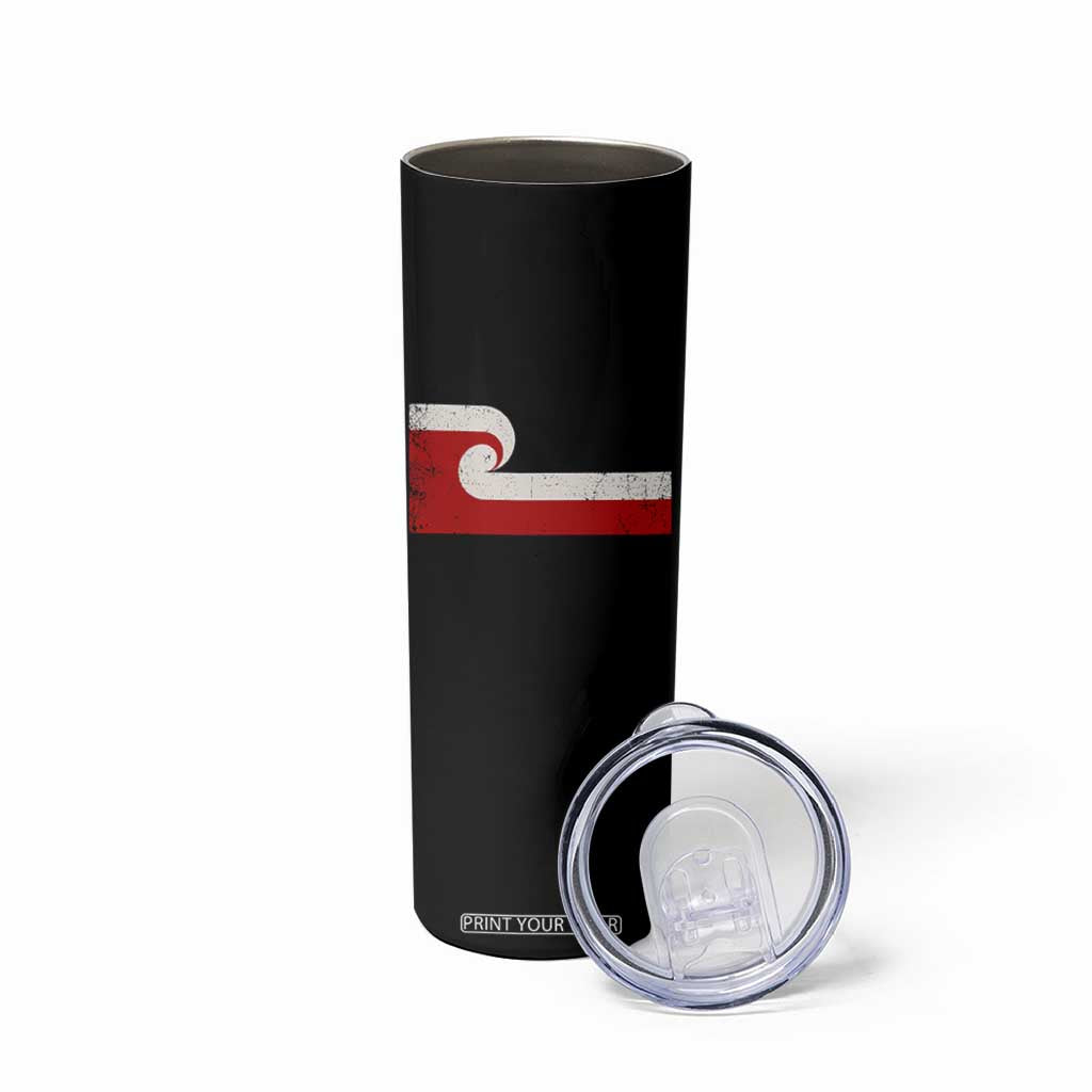 Maori Flag Tino Rangatiratanga Skinny Tumbler Polynesian Heritage New Zealand Pride TS11 Print Your Wear
