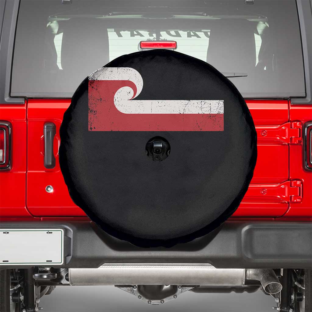 Maori Flag Tino Rangatiratanga Spare Tire Cover Polynesian Heritage New Zealand Pride TS11 Black Print Your Wear