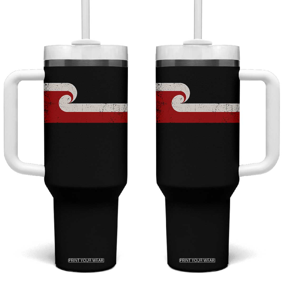 Maori Flag Tino Rangatiratanga Tumbler With Handle Polynesian Heritage New Zealand Pride TS11 One Size: 40 oz Black Print Your Wear