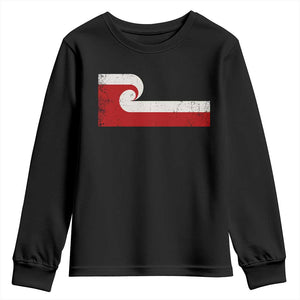 Maori Flag Tino Rangatiratanga Youth Sweatshirt Polynesian Heritage New Zealand Pride