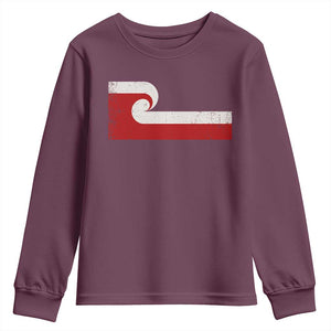 Maori Flag Tino Rangatiratanga Youth Sweatshirt Polynesian Heritage New Zealand Pride