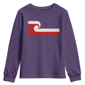 Maori Flag Tino Rangatiratanga Youth Sweatshirt Polynesian Heritage New Zealand Pride